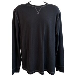 Bass Mens Waffle Knit Thermal Long Sleeve Shirt Size XXL Workwear Camp Outdoors